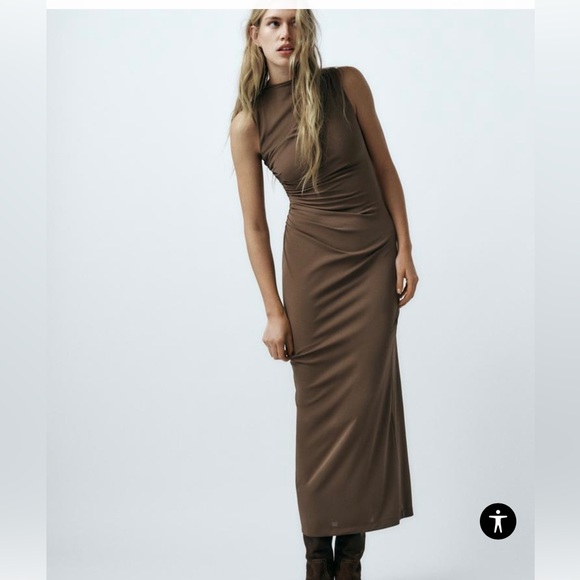 Zara Dresses & Skirts - Zara draped midi dress